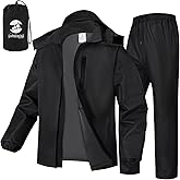 SaphiRose Men's Waterproof Rain Suit 2pcs/set Packable Rain Gear for Golf Motorcycle Fishing