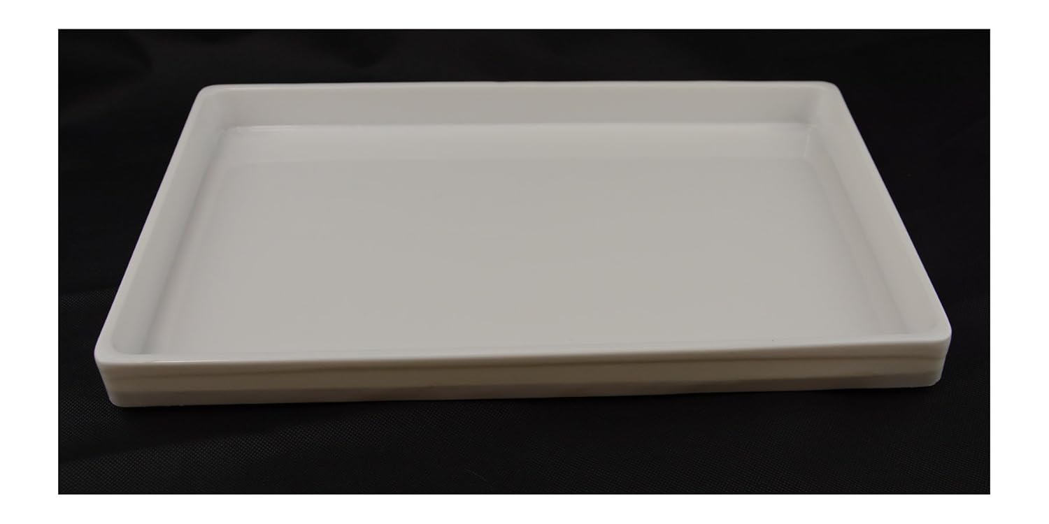 White One Compartment HeavyDuty Plastic Stackable Trays Light Weight