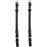 ExionPro English Bridle Cheek Pieces&ndash; 5/8" (16mm) Leather Replacement Cheekpieces with Buckle Fastening &ndash; Premium Vegetable-Tanned Leather Horse Tack &ndash; Stainless Steel Hardware &ndash; Full Size