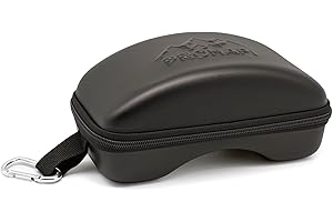 PROHAPI Snow Goggles Case, Semi Hard EVA Ski Goggles Case with Aluminum Bag Strap & High-Performance Proof Zipper - Compact & Lightweight Travel Carrying Snowboard Goggles Bag