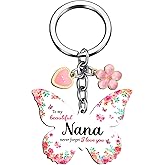 OEHEDOU Nana Gifts Nana Birthday Gifts Nanas Keychain Valentines Day Gift For Grandmother Gift For Grandmother Birthday Best Mimi Present For Grandma Mimi Present For Valentines