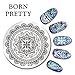 Born Pretty Nail Art Stamp Template Arabesque Design Image Plate 5.5cm Round BP-92
