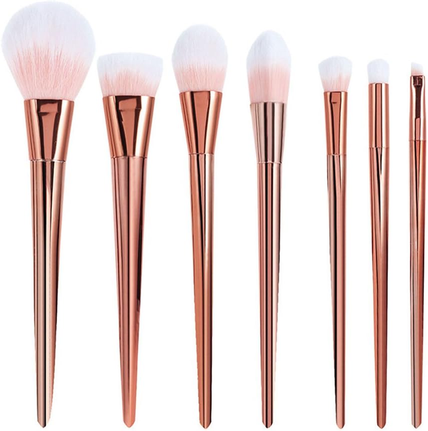 Hosaire Professional 7pcs/set Makeup Cosmetic Brushes Set Powder Foundation Eyeshadow Lip Brush Blusher Tools Kit(Rose Gold)