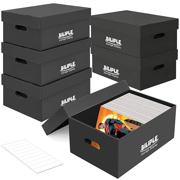6 PACK COMIC BOOK STORAGE BOX 15.8″ X...