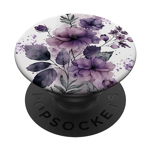 Purple Lavender Blossom Leaves Flower Floral Girly PopSockets