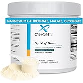 XYMOGEN OptiMag Neuro - Chelated Magnesium Powder - with Magnesium Glycinate & L-Threonate - Support Brain Health & Relaxation - Lemon Lime (60 Servings)