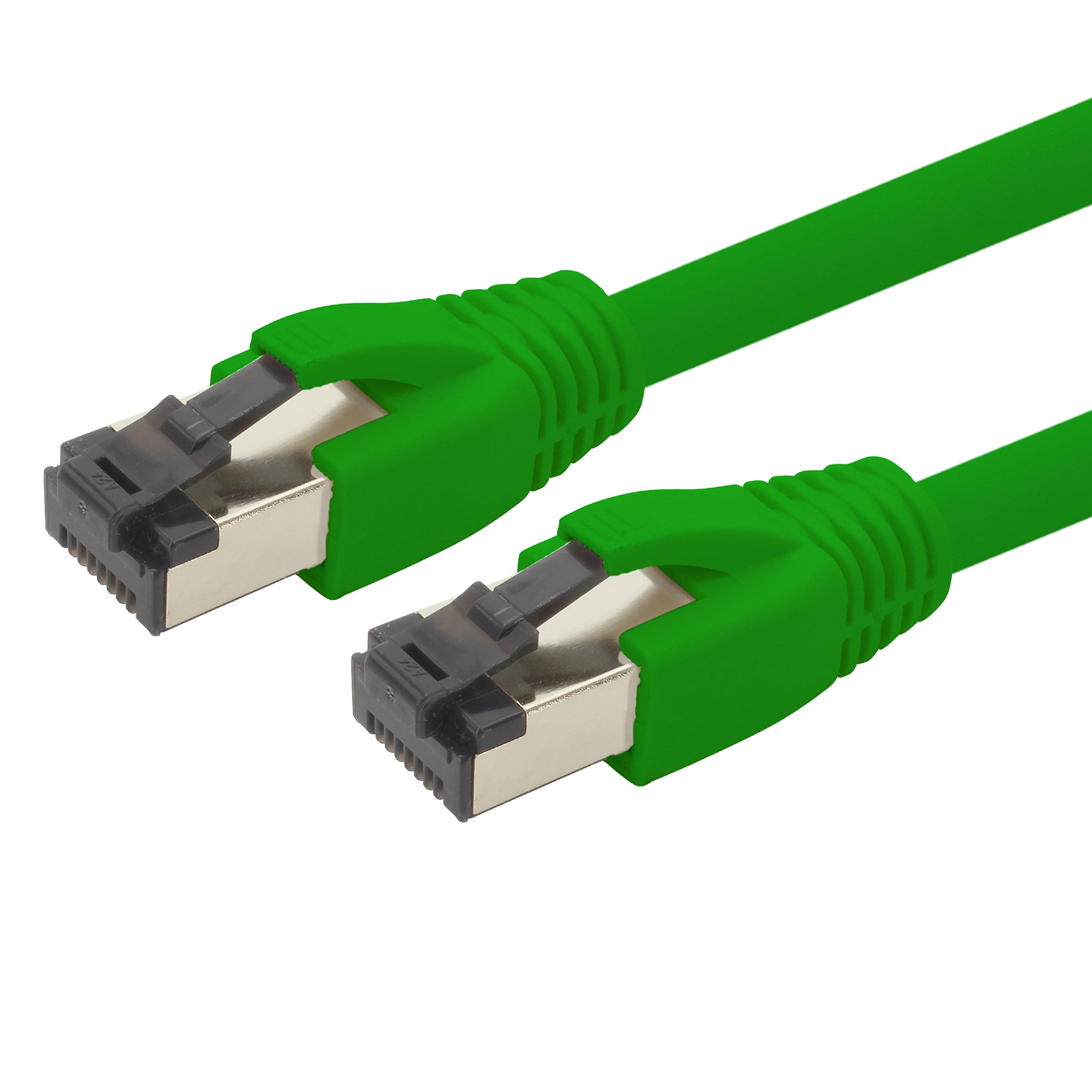 1aTTack.de 7.5m Cat 8 network cable CAT8 cable green - 1 piece Cat.8 Lan 2000 MHz 40 Gbit s 40GBase-T Poe+ patch cable Ethernet cable LSZH - 1 x 7.5 meter green
