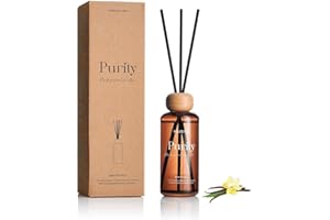 M&SENSE Madagascar Vanilla Reed Diffuser Set: 6.3 fl oz Non-Toxic Aroma Set with Sticks, Long-Lasting Natural Essential Oil Gifts for Bedroom, Shelf Decor & Small Spaces