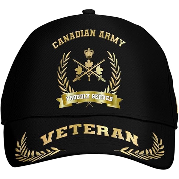 Military Hat Personalized Canada Soldier/ Veteran With Name, Rank