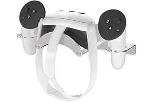 ANSHAWTIY VR Wall Mount Aluminum Alloy,VR Headset Wall Mount Storage Stand Hook Compatible with Meta Quest 3/Quest Pro/Quest 2,Quest 3 Stand with 2 Storage Way,Desk Space Saving(Silver)