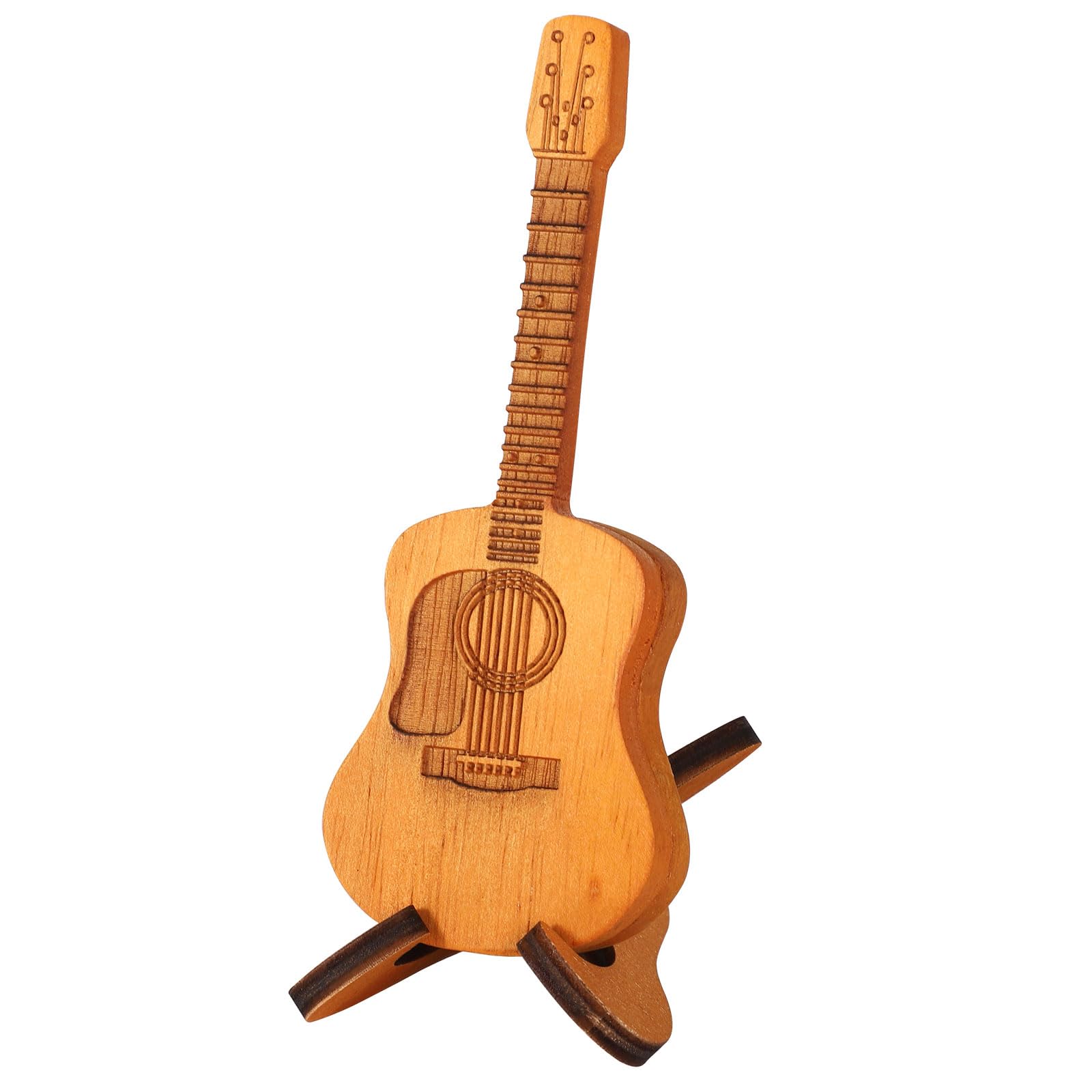Guitar Pick Box, Wooden Acoustic Guitar Pick Case Custom Guitar Pick Holder with 3 Guitar Picks and Stand Guitar Pick Rack Guitar Pick Storage Container for Guitar Electric Bass Ukulele Lovers