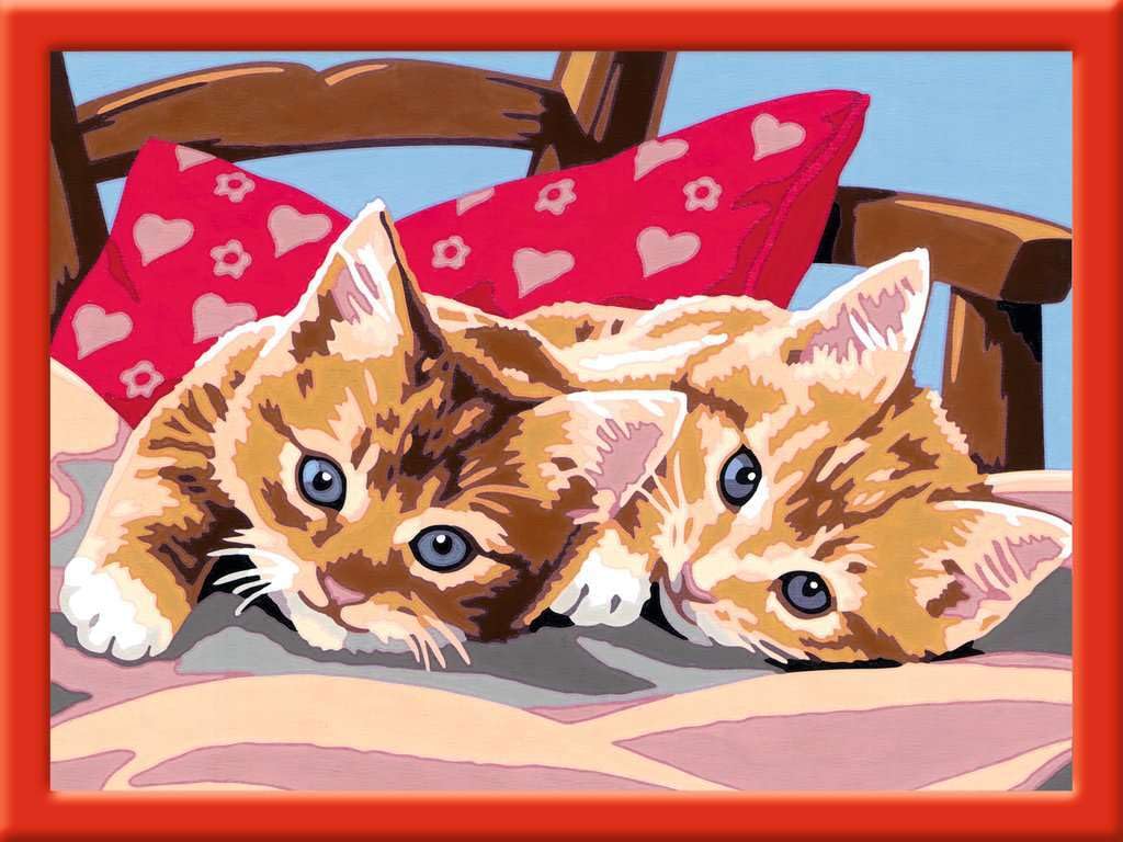 Ravensburger 283422 "Two Cuddly Kittens Painting By Numbers Set