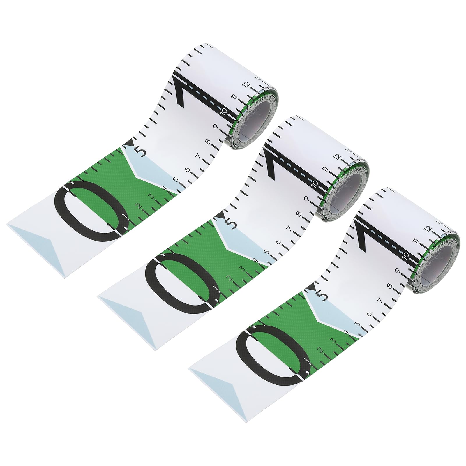 PATIKIL Fish Ruler, 3 Pack 53 Inch Fish Measuring Tape Waterproof for Fishing Boat Kayak Workbench, Green