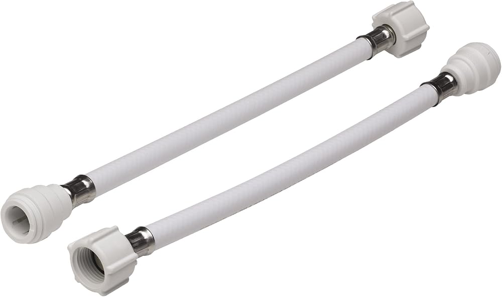 JG Speedfit PFLX88 Flexi Hose 15mm x 1/2" BSP White 300mm Push Fit Hand Tighten