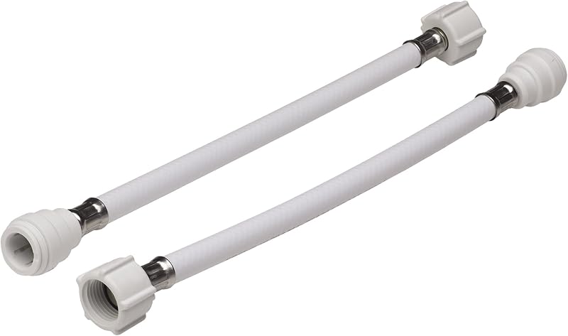 JG Speedfit PFLX88 Flexi Hose 15mm x 1/2" BSP White 300mm Push Fit Hand Tighten