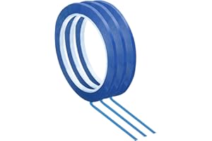 PATIKIL 3 Pack Whiteboard Tape, 2.5mm 3/32" Width Art Tape Dry Erase Board Pinstripe Thin Tape for Graphic Chart Grid Drafting Electrical Marking, Blue