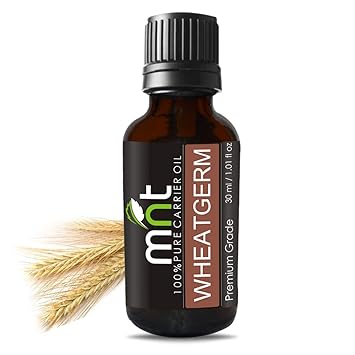 MNT Wheatgerm Carrier Oil 100% Pure Natural & Undiluted Therapeutic Grade & Aromatherapy for Hair Care and Skin Care (30ML)
