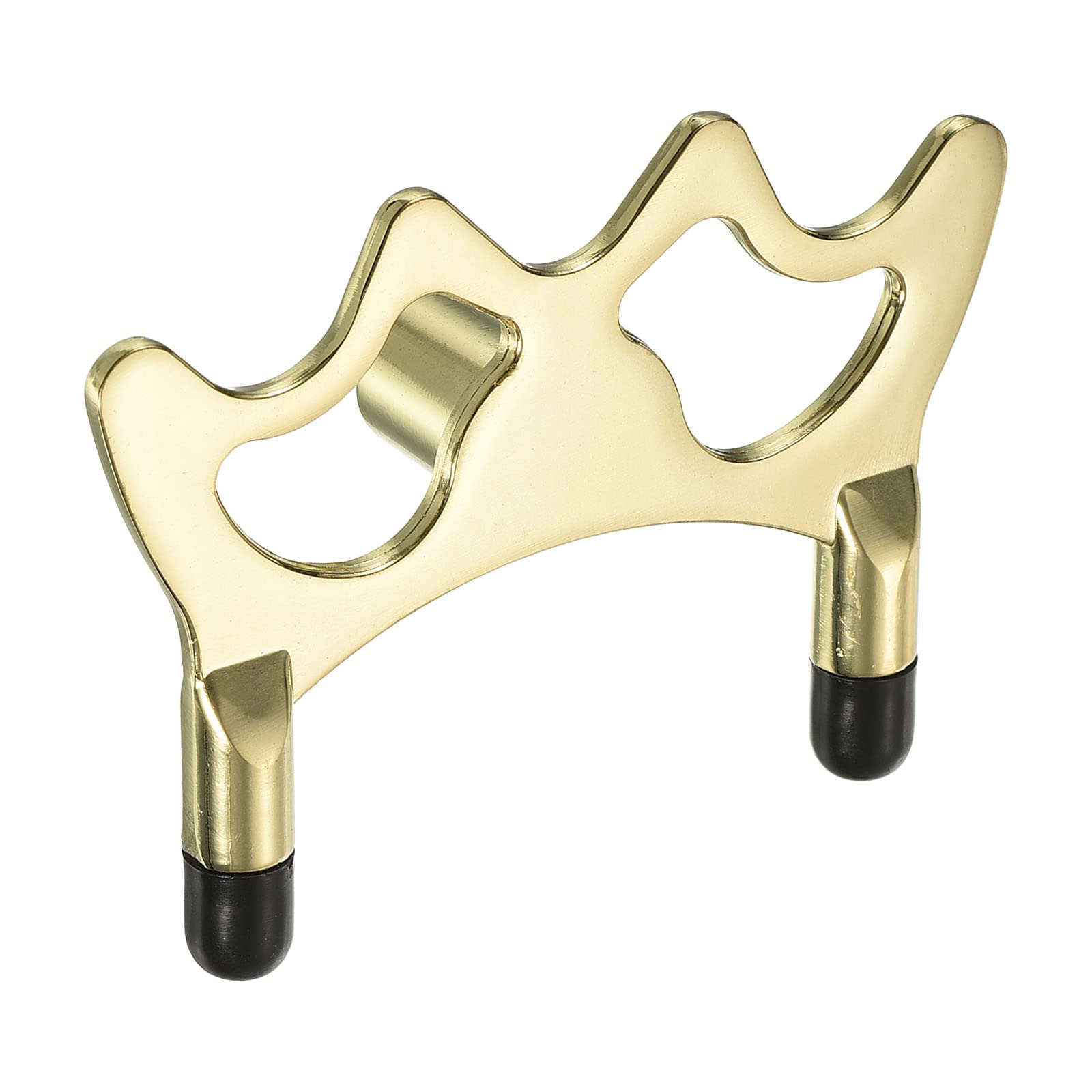 PATIKIL Billiard Bridge Head, Low Fork Pool Cue Stick Bridge Screw-On Metal Billiard Accessories with Rubber Sleeves for Pool Table, Gold Tone