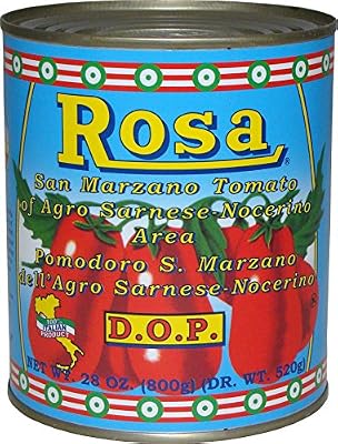 Rosa DOP San Marzano Italian Peeled Tomatoes, 28 Ounce (Pack of 12)