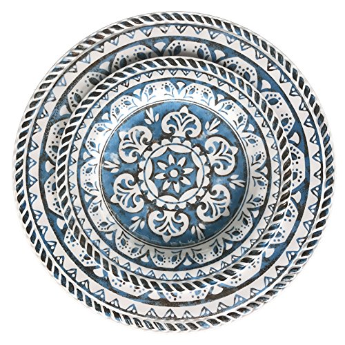 image for Hware 12 Pcs Melamine Break-Resistant Indoor Outdoor Dinnerware Set Se