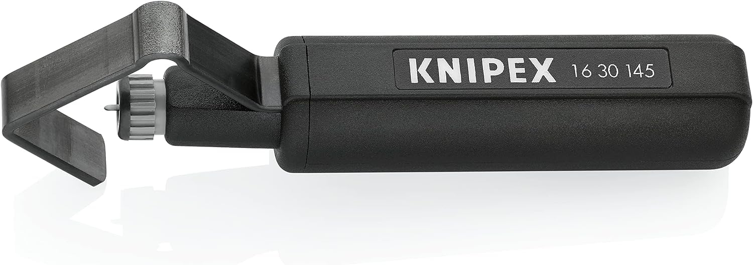 KNIPEX Stripping Tool for Spiral Cutting in Blister Shock-Resistant Plastic Body 150 mm, 16 30 145 SB