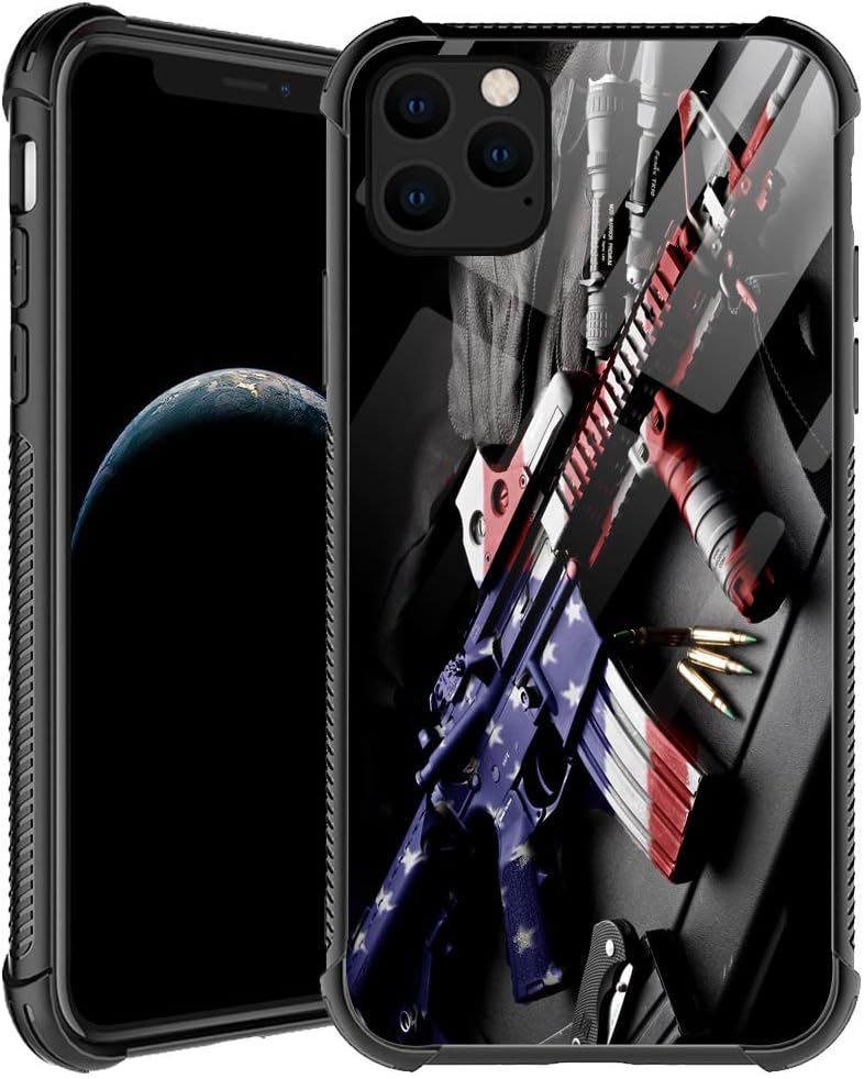 iPhone 11 Case,USA Weapon Gun iPhone 11 Cases for Men Boys