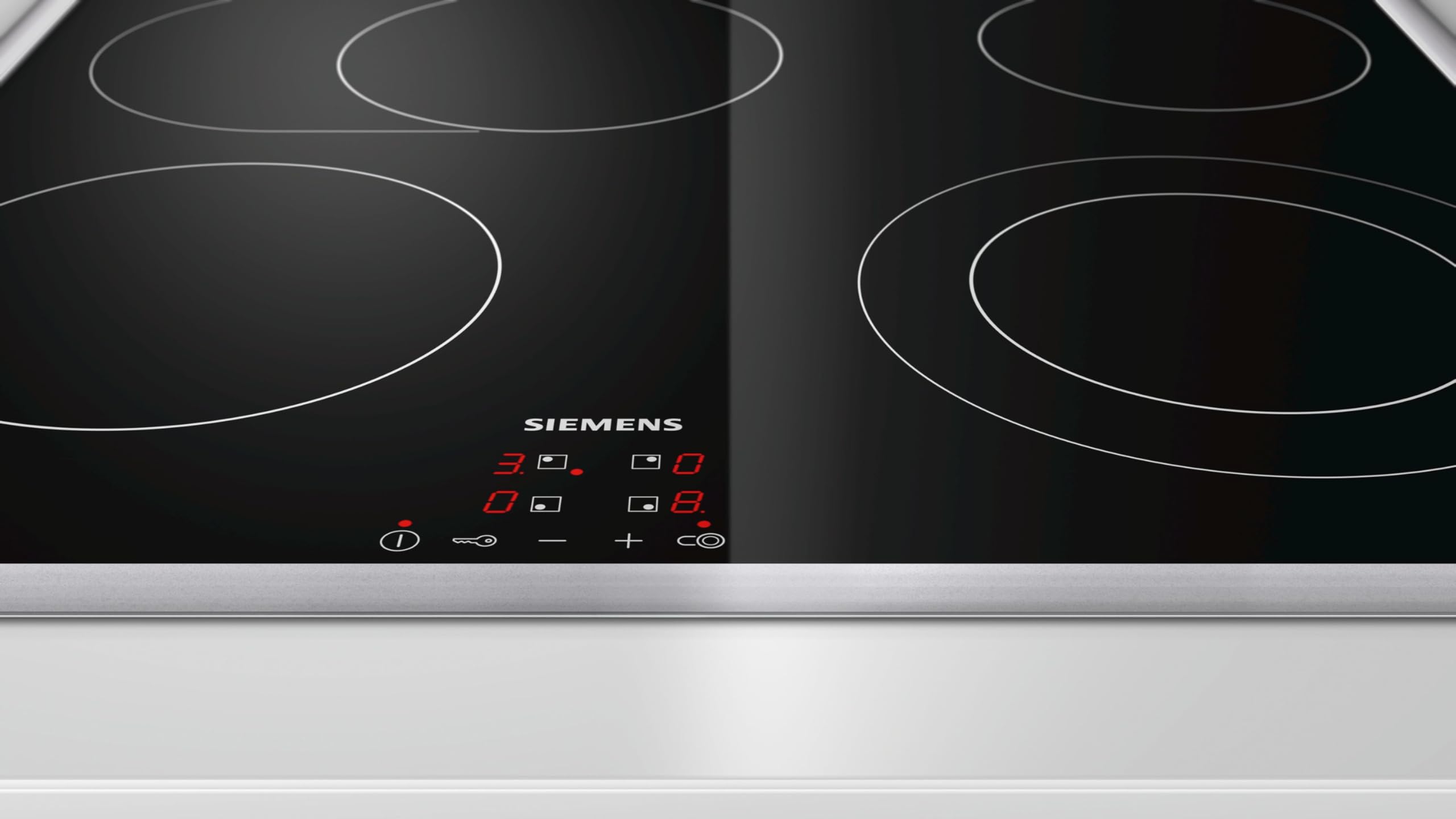 Siemens ET645HN17E iQ300 Glaskeramik-Kochfeld, 60 cm, Made in Germany, Flachrahmen-Design, zuschaltbare Bräterzone, touchControl - Steuerung per Fingertipp, Zweikreiszone 21 cm 3