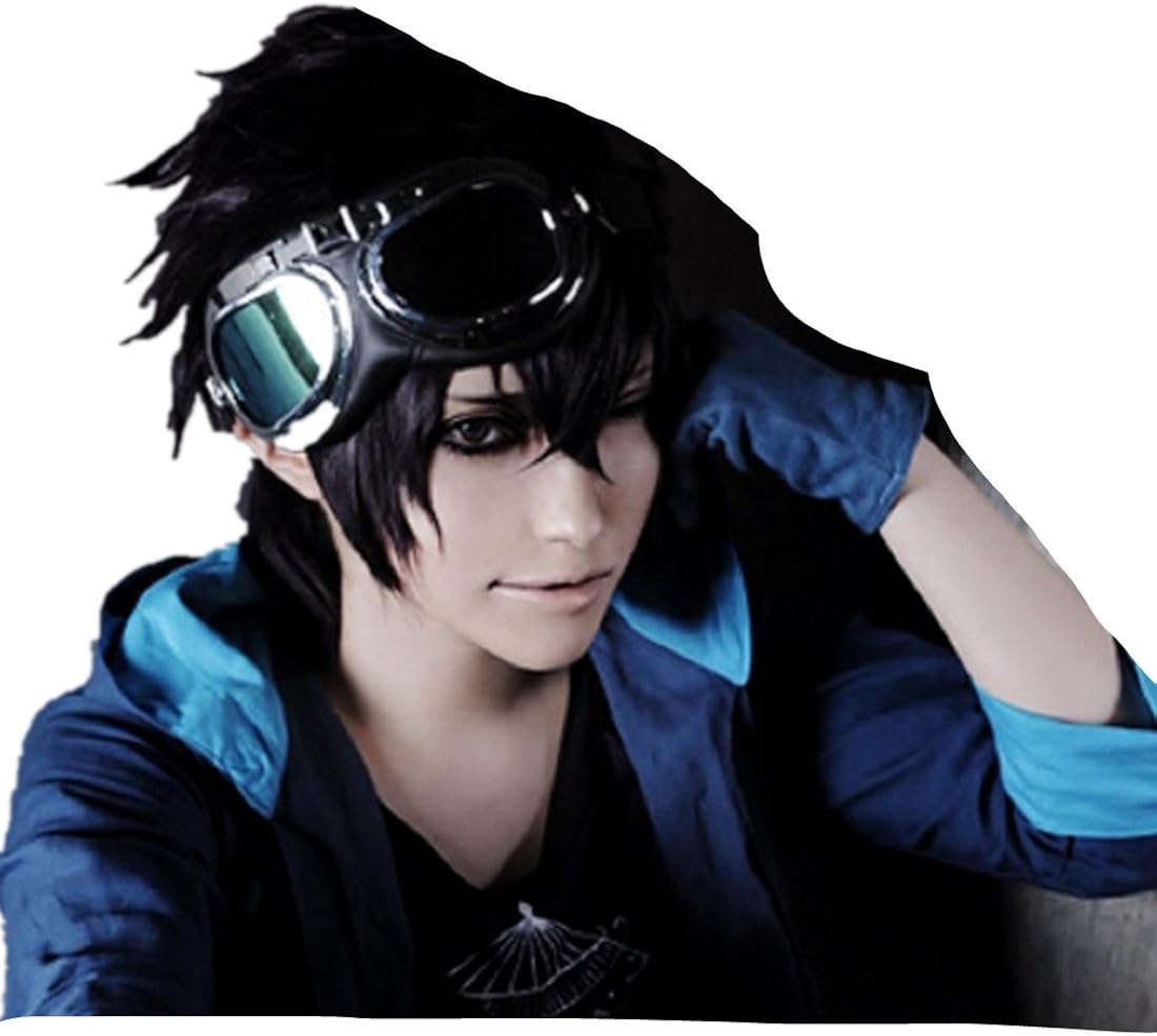 Amazon Com Mister Bear Karneval Gareki Black Cosplay Costume Wig Clothing