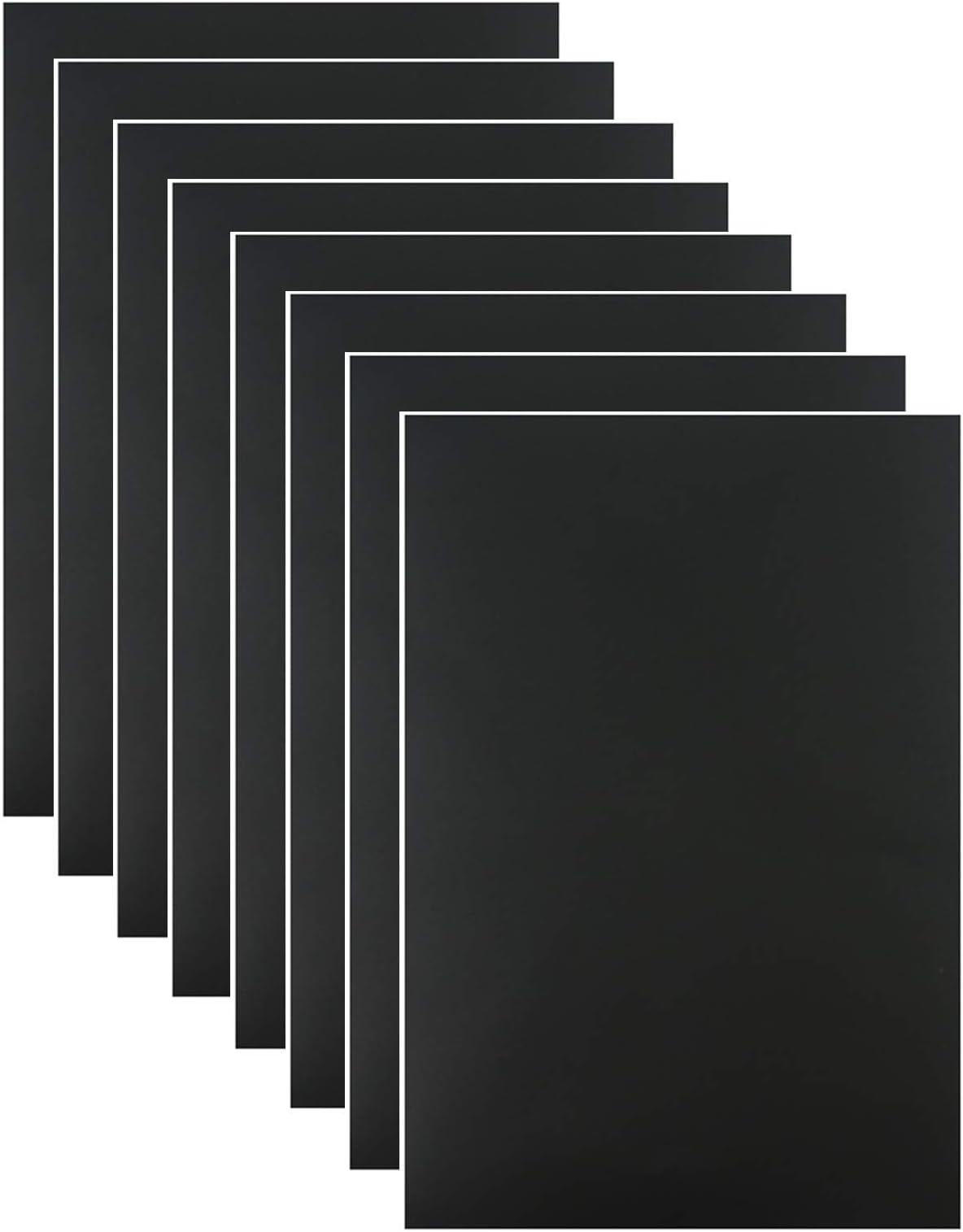 Wubao A4 Blackboard Wall Decals 7.8 by 11.8 Inches Vinyl Wall Boards Erasable Adhesive Chalkboard for Home Office Kitchen Decor, 8 PCS