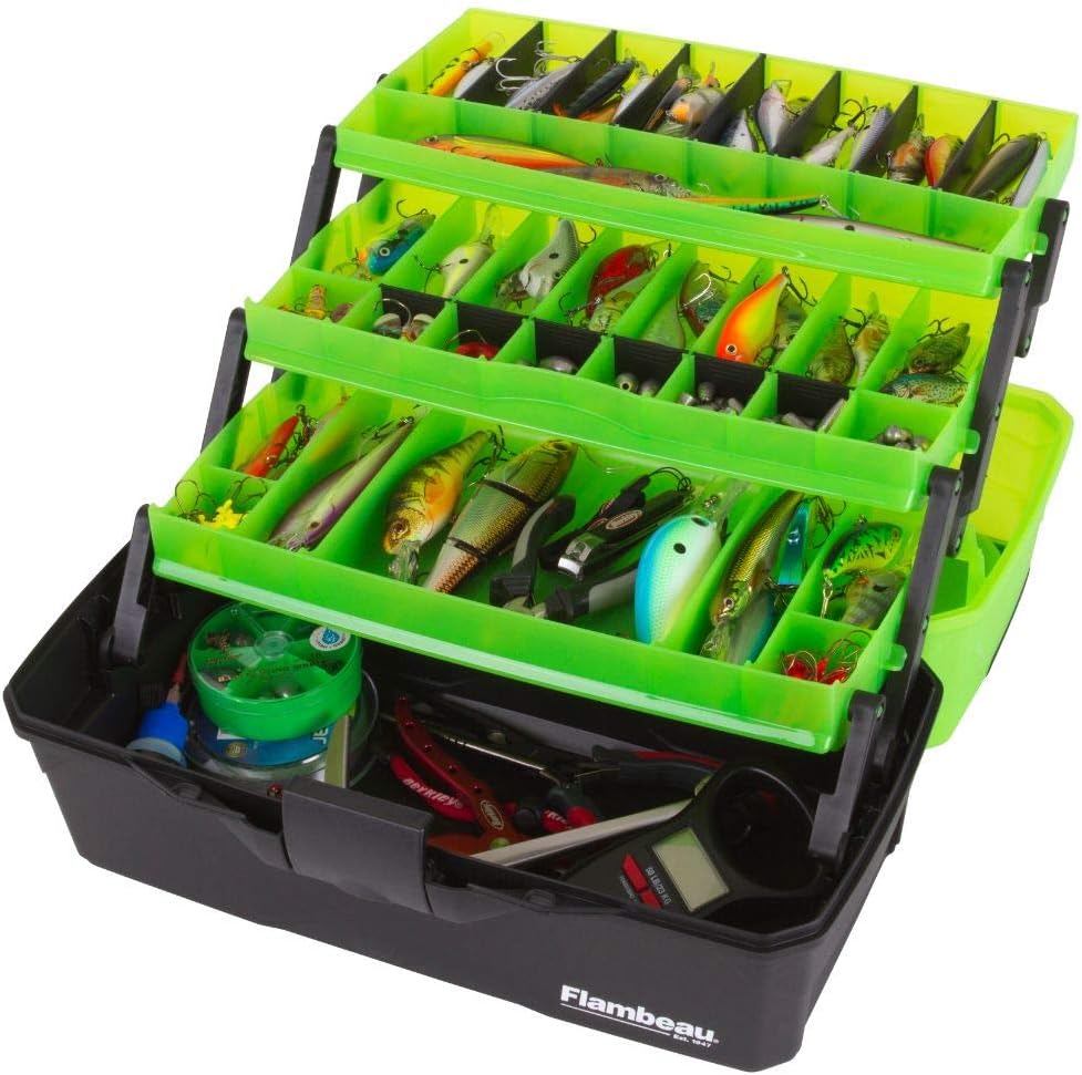 Flambeau Outdoors 3 Tray - Frost Green/Black : Sports & Outdoors