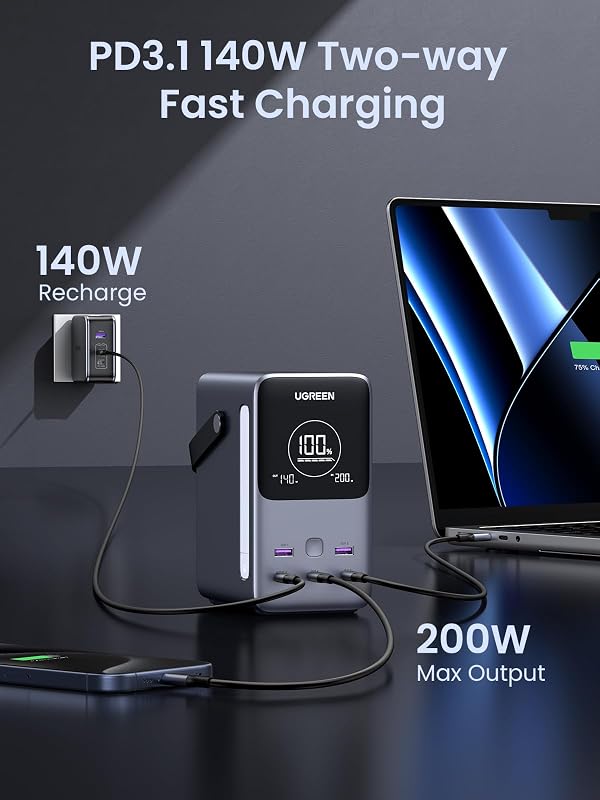Power Bank Ugreen 300W 48000mAh carga rápida portátil — Foto 5 von 8
