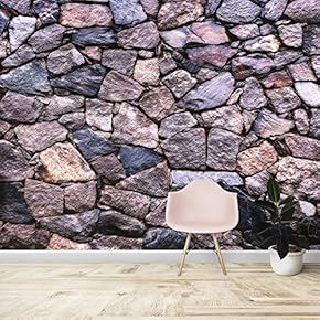 Wall Mural Realistic Rock Background Removable Self-Adhesive Large Wallpaper - 66x96 inches