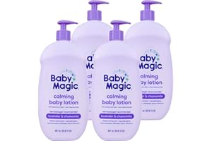 Baby Magic Calming Lotion 30oz Pack of Free of Parabens Phthalates Sulfates and Dyes, Lavender & Chamomile, Pack of 4