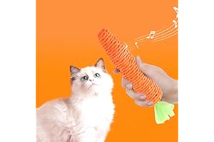 Cat Toy Carrot Sound Pet Products Bite Resistant Paper Rope Scratcher Clean Teeth Interactive Play Cat Carrot Chew Toy for Ca