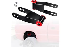 LOOPTEK 410730 2-3 Inch Rear Drop Lowering Shackle Suspension Kit for 2001-2010 Chevy Silverado1500HD/2500HD/3500HD & GMC Sierra HD | Heavy-Duty Corrosion-Proof Steel | Direct Bolt-On Fit 2WD/4WD