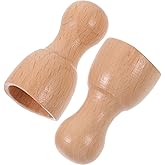 JECOMPRIS 2pcs Massage Tools Neck Massager Wood Cupping Home Massager Suction Cupping Cups Sculpting Tools Scraping Back Thigh Lotus Tree Household Wooden