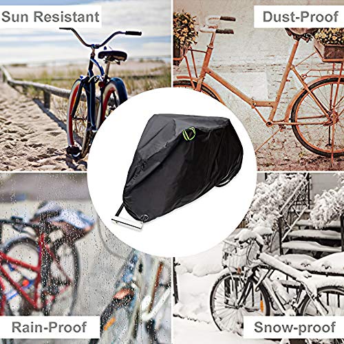 IPSXP Waterdichte fietshoes, 210D Oxford-weefsel, hoogwaardige fietshoes, waterdicht, met zak, zwart - Image 7