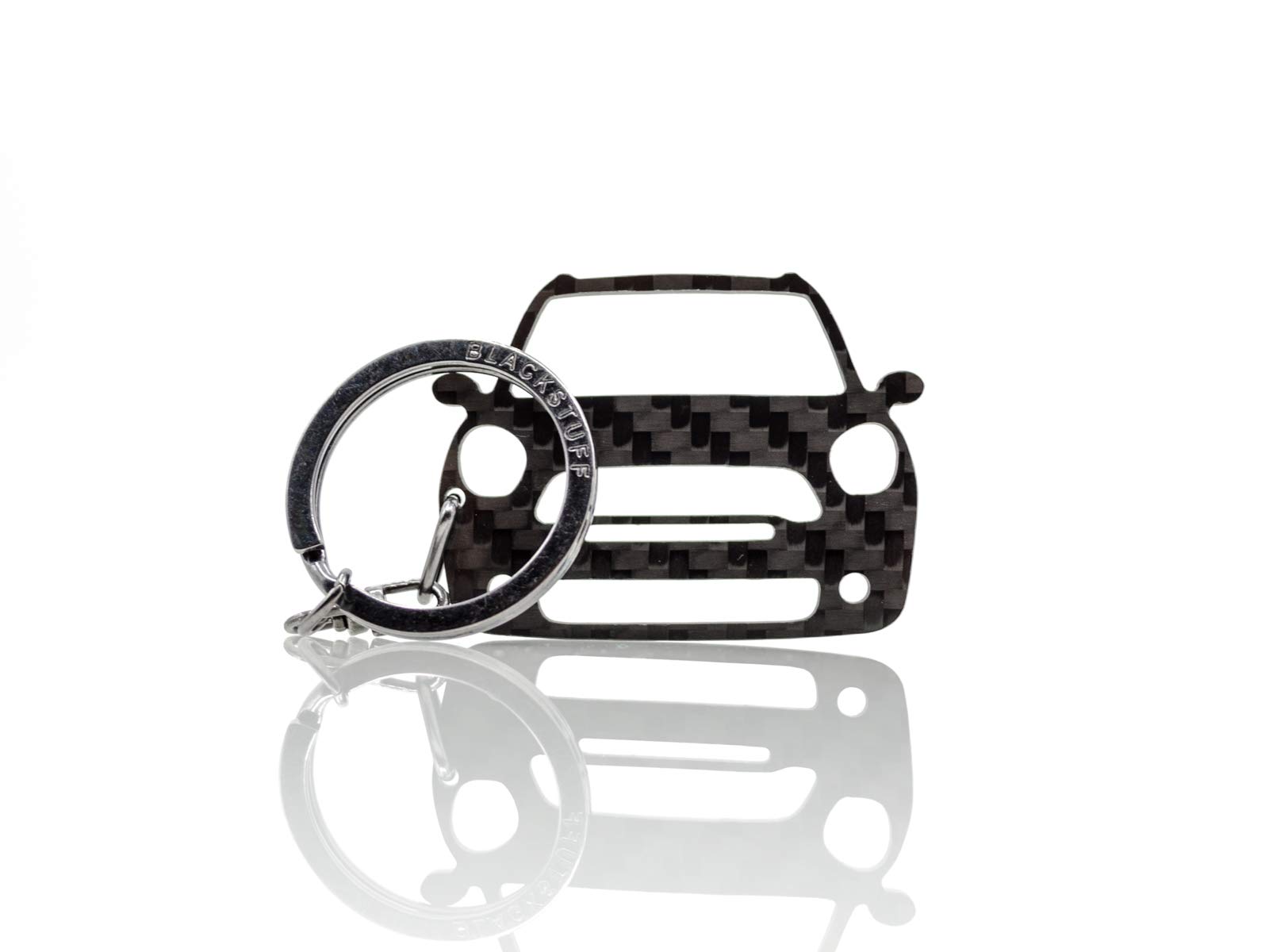 BlackStuff Carbon Fiber Keychain Keyring Ring Holder Compatible with Countryman F60 2017 BS-627