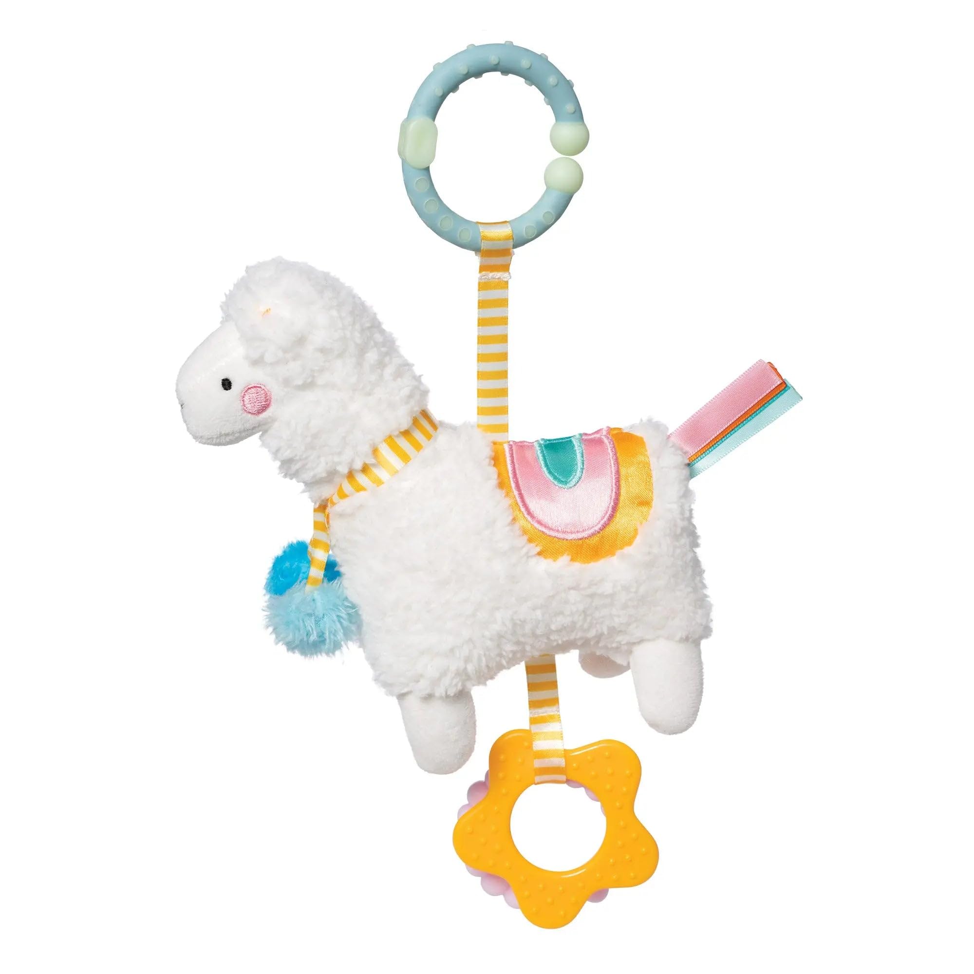 Manhattan Toy Llama Clip-on Baby Travel and Teething Toy, Multicolour