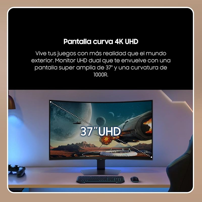 Monitor de gaming Odyssey G77F de 37" com 165Hz e FreeSync Premium Pro