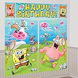 SpongeBob SquarePants Scene Setter Wall Decorations Kit - Kids Birthday and Party Supplies Decoration