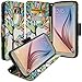 Galaxy Wireless Case Compatible for Samsung Galaxy S7 Edge Wallet Case, Flip Folio [Kickstand Feature] Pu Leather Wallet Case with ID Slots for S7 Edge Phone Case - Colorful Tree