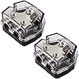 DHYANAOM Amp Power Distribution 2 Way, 0 Gauge in 0 Gauge Out Power Distribution Block for Car Amplifier Audio Splitter 2Pcs