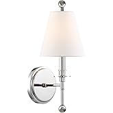 Crystorama Riverdale 1 Light Polished Nickel Sconce