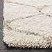 SAFAVIEH Hudson Shag Collection Accent Rug - 3' x 5', Ivory & Beige, Trellis Design, Non-Shedding & Easy Care, 2-inch Thick Ideal for High Traffic Areas in Entryway, Living Room, Bedroom (SGH280D)