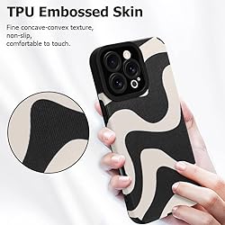 Wlxee Case for iPhone 16 Pro 6.3" 2024 Wave Pattern