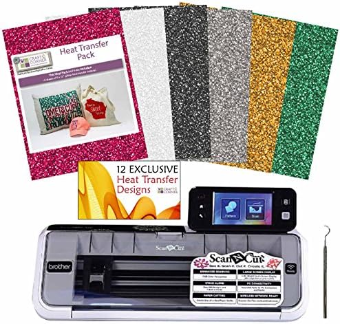 Brother ScanNCut2 Machine Bundle with glitter heat transfer