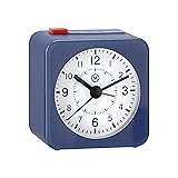 MARATHON Mini Non-Ticking Analog Alarm Clock with