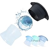 Round Ice Cube Mold，2.5 Inches Large Ice Balls Maker with Lid Silicone Ice Sphere Tray Suitable for Cocktails, Whiskey, Drink