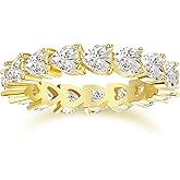 SHINYSO Wedding Band for Women Infinity Heart-Shaped Cubic Zirconia Ring Engagement Stacking Promise Rings for Her Size 4-10